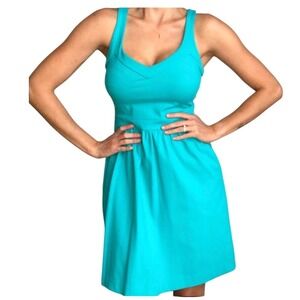 Womens Sleeveless Dress Turquoise Blue Mini Casual Party Career